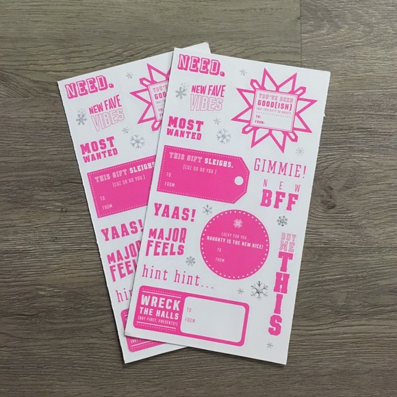 Victoria’s Secret VS PINK Display Rare Collectable Holiday Sticker Sheets - Picture 2 of 6